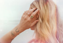 Load image into Gallery viewer, Rose Gold Diamond Eye Stacking Band