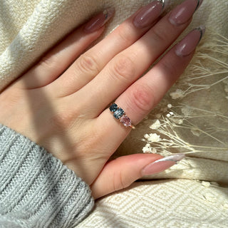 Tri-Colored Sapphire Trinity Ring