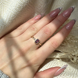 Cushion Cut Pink Sapphire Ring