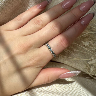 Yellow Gold Montana Sapphire Band