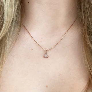 Milky Triangle Diamond Pendant