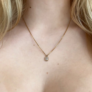 Milky Cushion Diamond Pendant