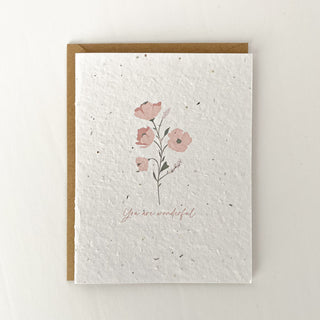 Plantable Greeting Card - You Are Wonderful