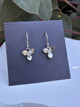 Trillium Moonstone Earrings