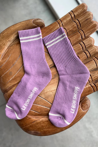 Boyfriend Socks - Grape