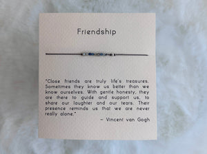 Mai Lin "Friendship" Bracelet On Grey Silk Thread