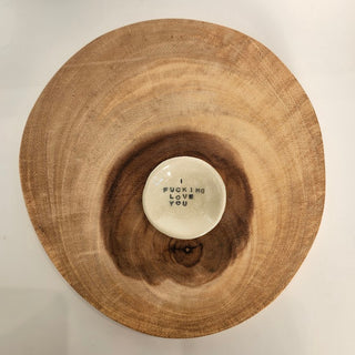 I F**king Love You Small Stoneware Dish