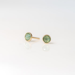Juicy Gem Round Manyara Lake Emerald Studs