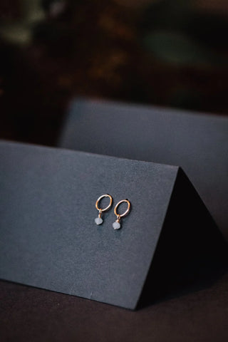 Dewdrop Aquamarine Stud Earrings