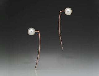 Large Spike Earrings Pearl