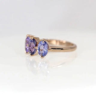 Lavender Trinity Sapphire Ring