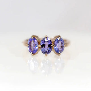 Lavender Trinity Sapphire Ring