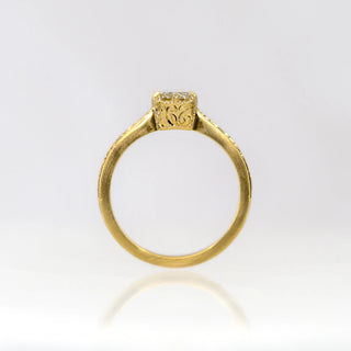 Light Brown Radiant Diamond Etched in Time Ring
