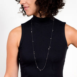 Long Pearl Cluster Necklace
