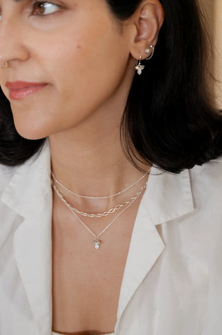Trillium Moonstone Earrings