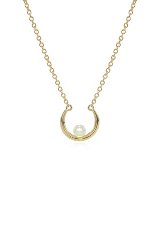 Luna Pearl Crescent Pendant