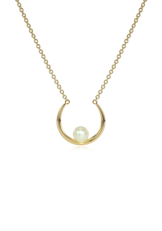 Luna Pearl Crescent Pendant