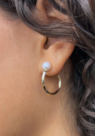 Luna Pearl Hoops