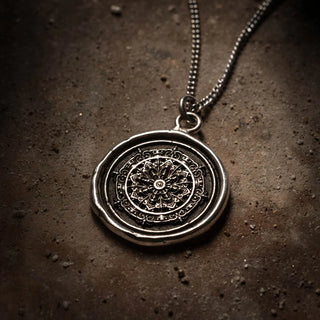 Mandala Talisman Necklace Sterling Silver