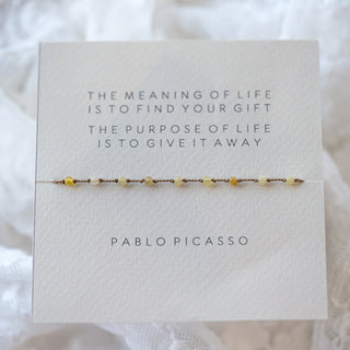 "Meaning of Life" Bracelet - Yellow Opal