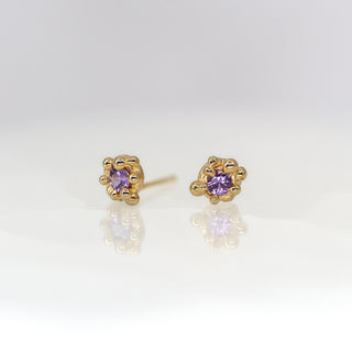 Mermaid Treasure Purple Sapphire Studs
