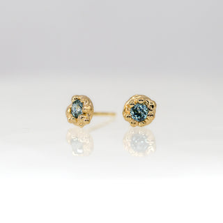 Mermaid Treasure Teal Sapphire Studs