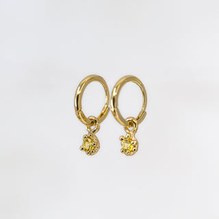 Mermaid Treasure Yellow Sapphire Huggies