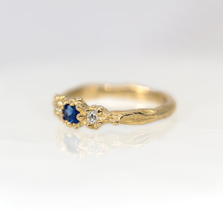 Mermaid Trinity Treasure Blue Sapphire Ring