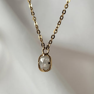 Milky Cushion Diamond Pendant