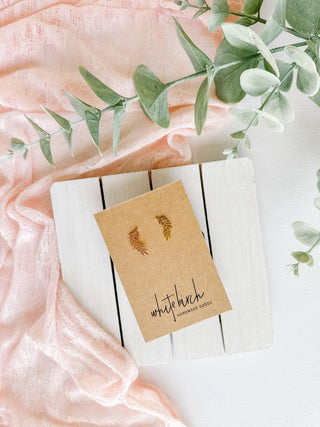 Mini Gold Vine Stud Earrings