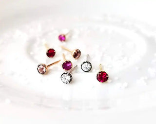 Mini Ruby Stud Earrings