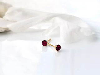 Mini Ruby Stud Earrings