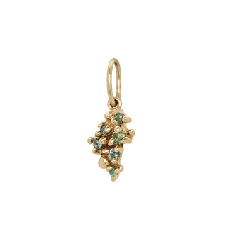 Moss Teal Sapphire Charm