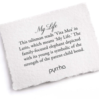 My Life 14k Gold on Silver Talisman Necklace