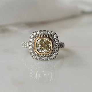 Natural Yellow Diamond Ring