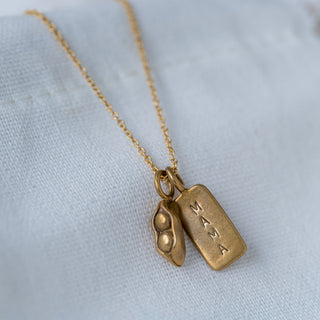 Bronze Mama & Two Peas Necklace