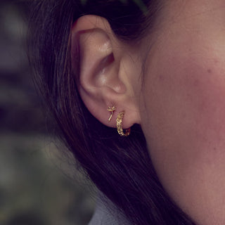 Nest Structure Mini Hoop Earrings