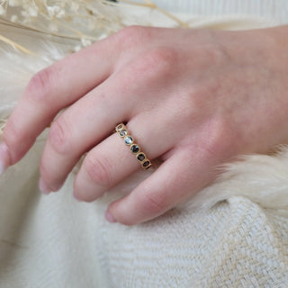 Ombre Teal Sapphire Band