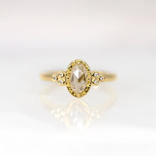 Oval Rose Cut Etched in Time Ring