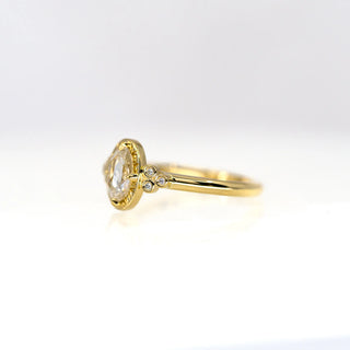 Oval Rose Cut Etched in Time Ring