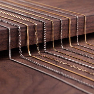 Oxidized Fine Curb Chain