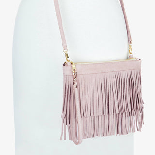 Stoja Suede Bag- Old Rose