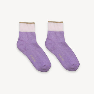 Block Pima Socks - Wisteria - S/M