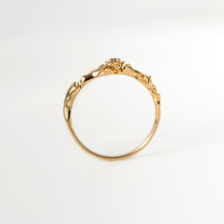 Pansy Signet Diamond Ring