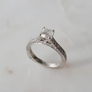 Pave Diamond Engagement Ring