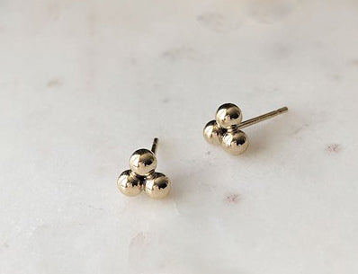 Strut Jewelry 14K Gold Filled Triple Orb Studs