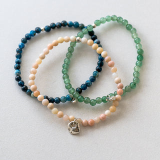 Pink Coral Stretchy Lucky Stone Bracelet