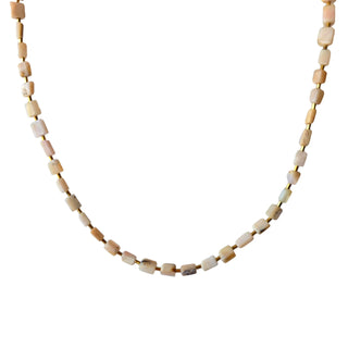 Pink Opal Rectangular Necklace- one of a kind