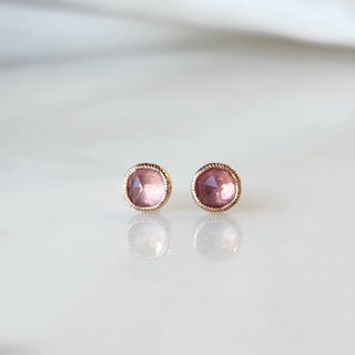 Pink Spinel Stud Earrings