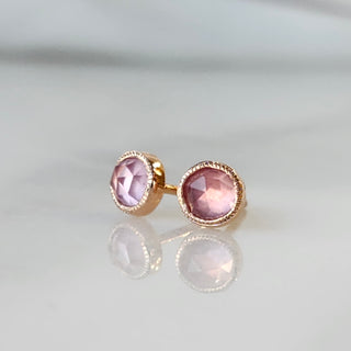 Pink Spinel Stud Earrings